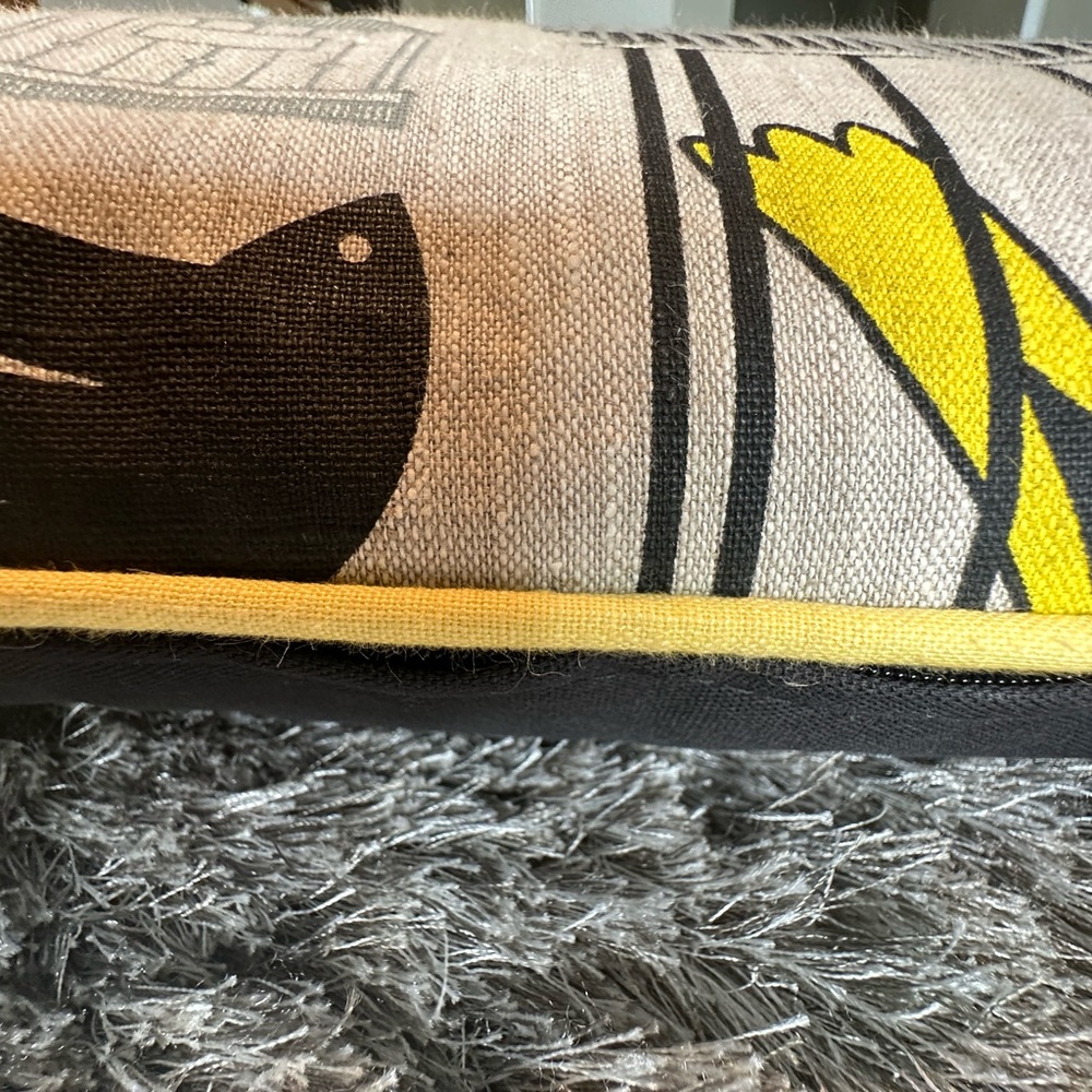 MODSHOP THROW PILLOW-BIRD CAGES-SILK SCREEN ON LINEN-GLAM HOLLYWOOD MODERN - Picture 7 of 8